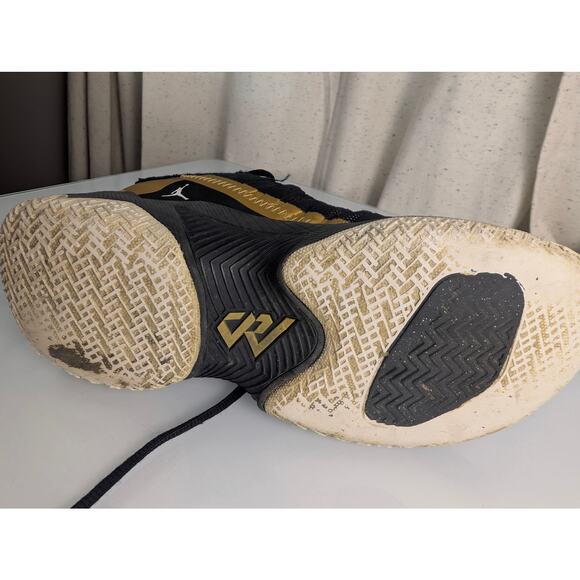 Nike Jordan One Take 2 Black Metallic Gold CW2457 007 Men's Size 8 US Basketball - Picture 9 of 10